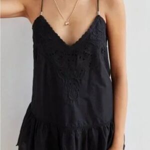 Anthropologie LetMeBe Eyelet Peplum Scalloped Tank - Sz 6 never worn